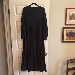 Able Black Long Sleeve Dress